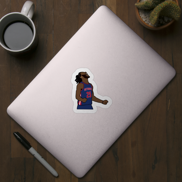 Derrick Rose Detroit Pistons NBA by xavierjfong